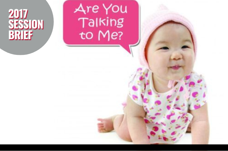 "Talk with your baby" poster from DPH